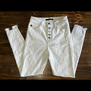 KanCan White Highrise Ankle Skinny Jeans